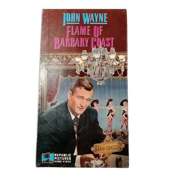 Flame of Barbary Coast VHS 1988 (1945 Movie) New Black & White John Wayne - Picture 1 of 3